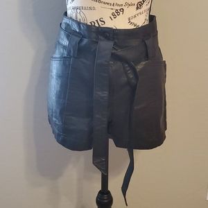 Pleather shorts
